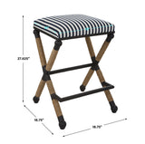 Bar & Counter Stools Braddock Backless Counter Stool // Navy Stripe