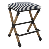 Bar & Counter Stools Braddock Backless Counter Stool // Navy Stripe