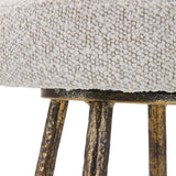 Bar & Counter Stools Braven Counter Stool // White & Grey Boucle