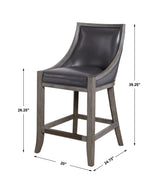 Bar & Counter Stools Elowen Leather Counter Stool