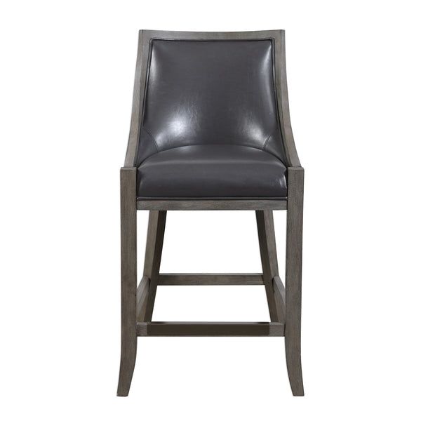 Bar & Counter Stools Elowen Leather Counter Stool 