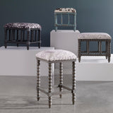 Bar & Counter Stools Estes Counter Stool // Faux Cow Hide