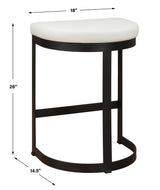 Bar & Counter Stools Ivanna White Counter Stool