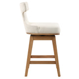 Bar & Counter Stools Klismos Off-White Fabric Counter Stool