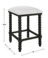 Bar & Counter Stools Pryce Black Backless Counter Stool