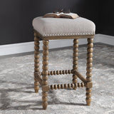 Bar & Counter Stools Pryce Wooden Counter Stool // Linen
