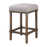 Bar & Counter Stools Pryce Wooden Counter Stool // Linen