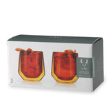 Bar & Glassware Double Walled Auora Tumblers in Amber (set of 2)