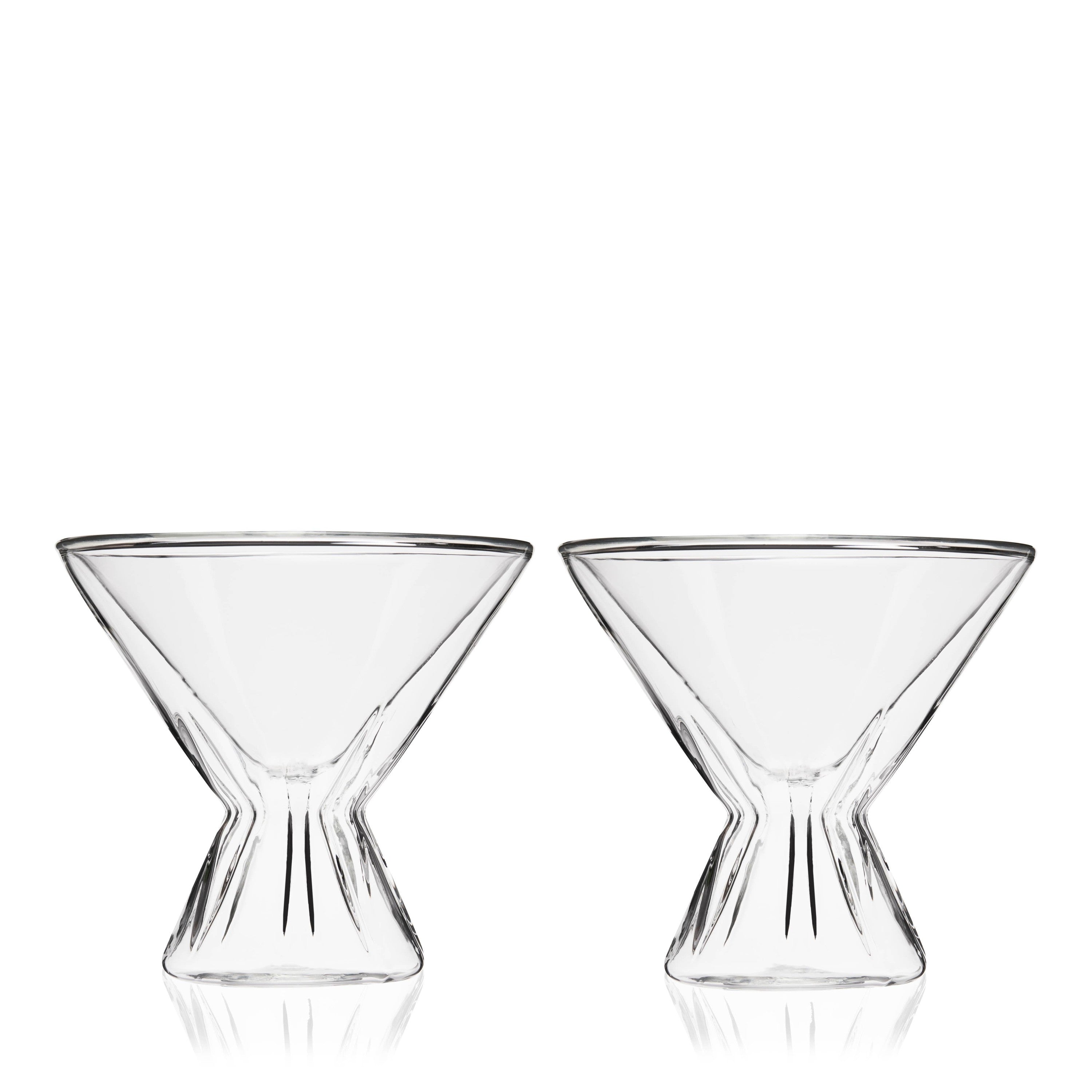 Bar & Glassware Double Walled Martini Glasses // Set of 2