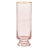Bar & Glassware Gold Rimmed Blush Seeded Glass Champagne Flute // Set of 2