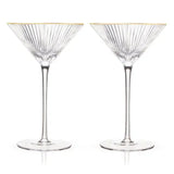 Bar & Glassware Meridian Ribbed Martini Glasses // Set of 2