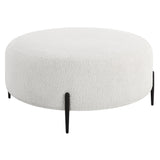 Benches, Ottomans & Stools Arles Large Plush White Ottoman