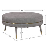 Benches, Ottomans & Stools Blake Modern Taupe Ottoman