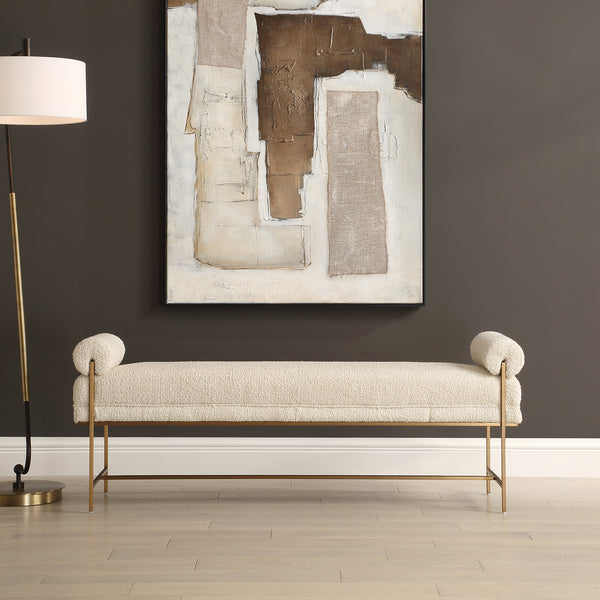 Benches, Ottomans & Stools Bolster Pearl White Bench