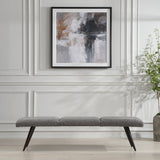 Benches, Ottomans & Stools Bowtie Charcoal Fabric Bench