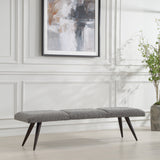 Benches, Ottomans & Stools Bowtie Charcoal Fabric Bench