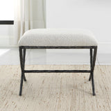 Benches, Ottomans & Stools Brisby Gray Fabric Small Bench