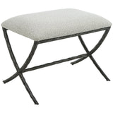 Benches, Ottomans & Stools Brisby Gray Fabric Small Bench