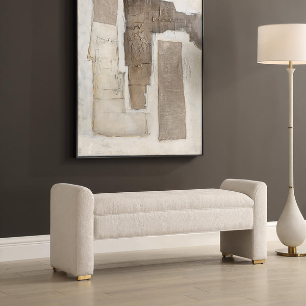 Benches, Ottomans & Stools Caliste Ivory Bench