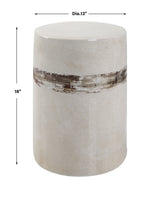 Benches, Ottomans & Stools Comanche White Ceramic Garden Stool