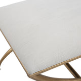 Benches, Ottomans & Stools Crossing Small White Bench