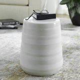 Benches, Ottomans & Stools Desert Plains White Glaze Garden Stool