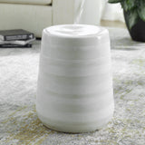 Benches, Ottomans & Stools Desert Plains White Glaze Garden Stool