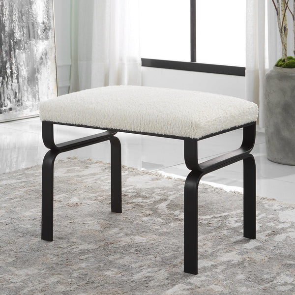 Benches, Ottomans & Stools Diverge White Shearling Small Bench
