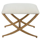 Benches, Ottomans & Stools Expedition White Fabric Small Bench