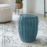 Benches, Ottomans & Stools Harbor Aque Blue Garden Stool