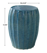 Benches, Ottomans & Stools Harbor Aque Blue Garden Stool