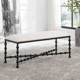 Benches, Ottomans & Stools Iron Drops Cushioned Bench