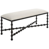 Benches, Ottomans & Stools Iron Drops Cushioned Bench