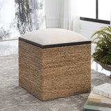 Benches, Ottomans & Stools Island Square Straw Accent Stool