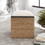 Benches, Ottomans & Stools Island Square Straw Accent Stool
