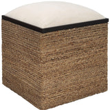 Benches, Ottomans & Stools Island Square Straw Accent Stool
