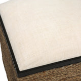 Benches, Ottomans & Stools Island Square Straw Accent Stool