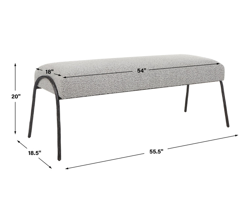 Benches, Ottomans & Stools Jacobsen Modern Gray Bench 