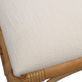 Benches, Ottomans & Stools Laguna White Fabric Rattan Bench