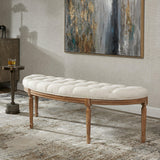 Benches, Ottomans & Stools Leggett Tufted White Bench