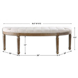 Benches, Ottomans & Stools Leggett Tufted White Bench