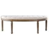 Benches, Ottomans & Stools Leggett Tufted White Bench