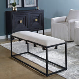 Benches, Ottomans & Stools Paradox Iron & Fabric Bench