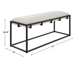 Benches, Ottomans & Stools Paradox Iron & Fabric Bench