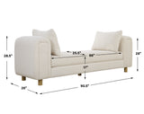 Benches, Ottomans & Stools Repose Oversized Ivory Bench
