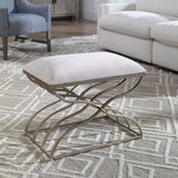 Benches, Ottomans & Stools Shea Satin Nickel Small Bench