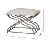 Benches, Ottomans & Stools Shea Satin Nickel Small Bench