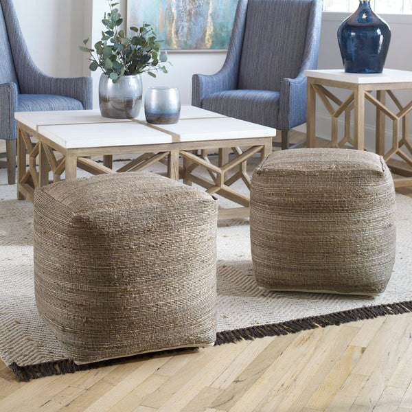 Benches, Ottomans & Stools Shiro Beige Pouf