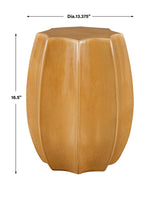 Benches, Ottomans & Stools Sunrise Amber Gloss Scalloped Garden Stool