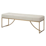 Benches, Ottomans & Stools Swale Ivory Leather Bench